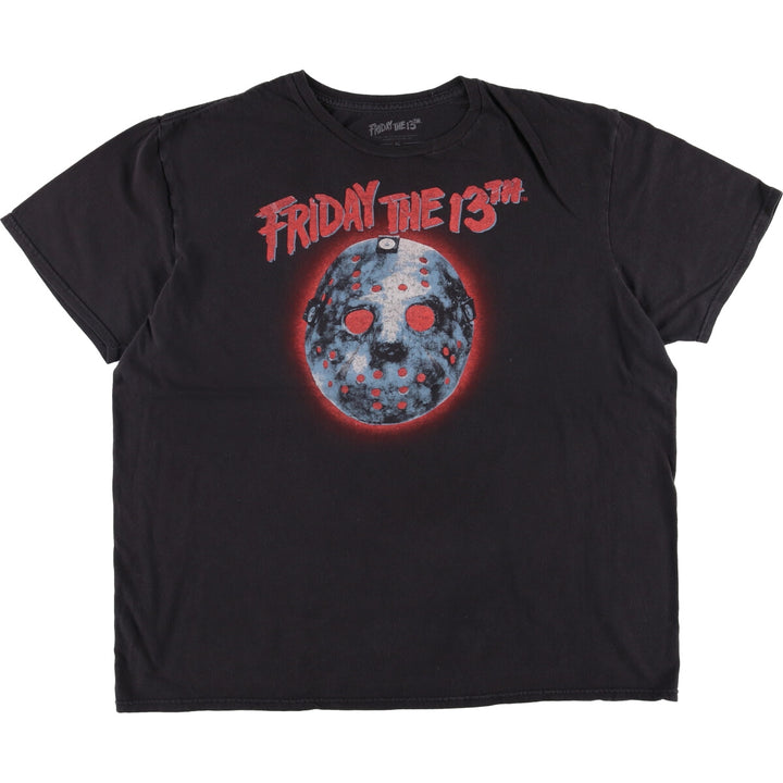 FRYDAY THE 13 Friday the 13th Movie T-shirt Men's XL size cotton black type Vintage Second Hand