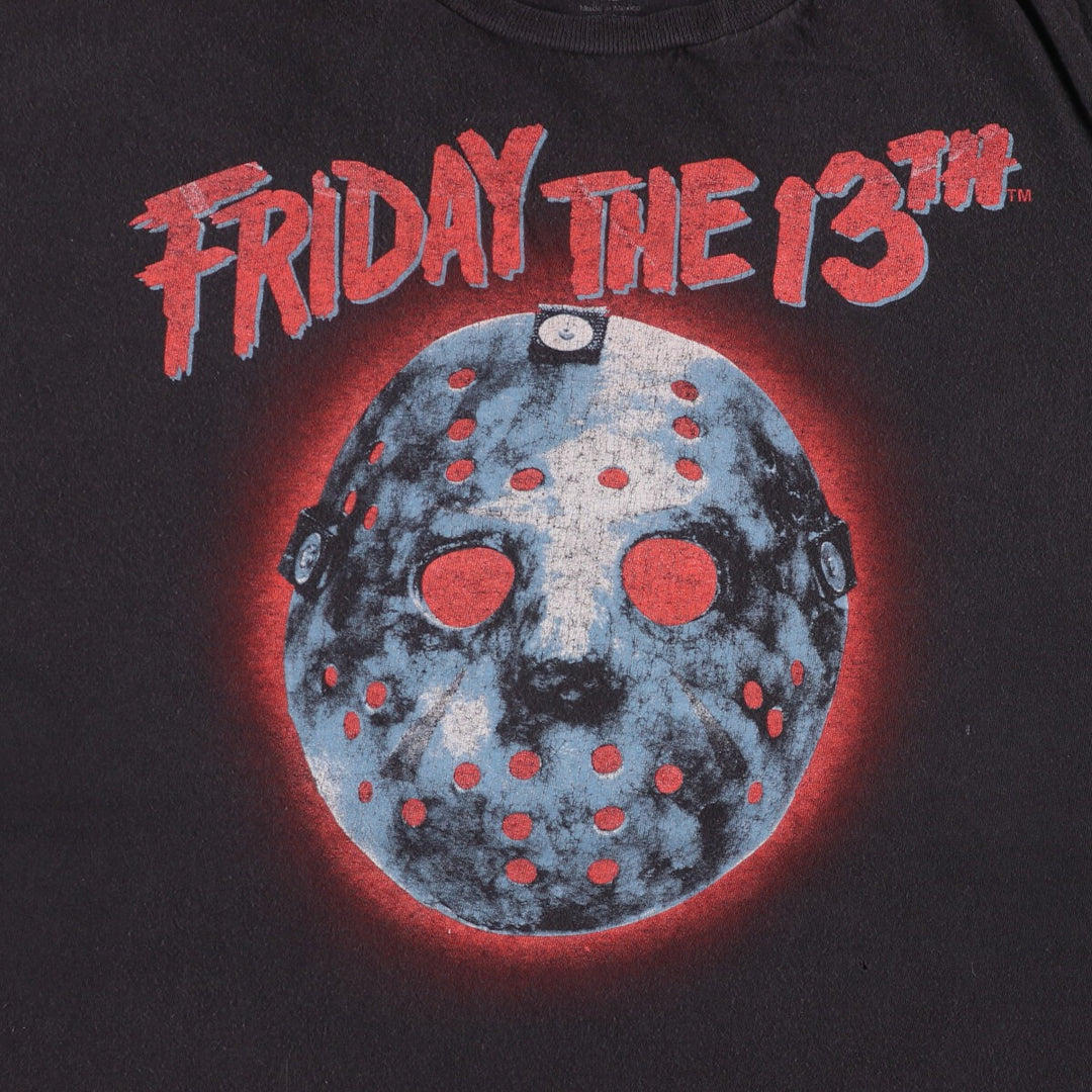 FRYDAY THE 13 Friday the 13th Movie T-shirt Men's XL size cotton black type Vintage Second Hand
