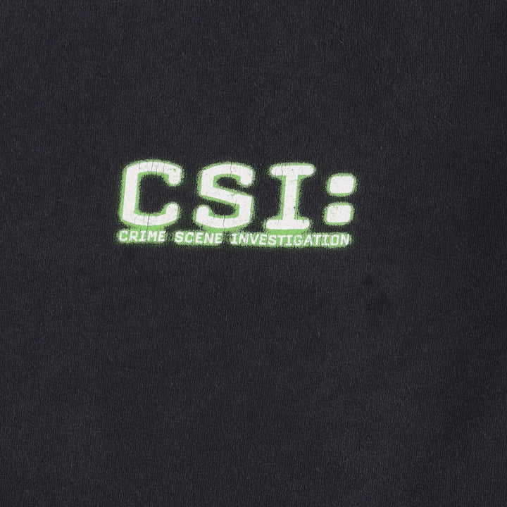 Gildan CSI Crime Scene Investigation Movie T-Shirt Men's M size cotton black type Vintage Second Hand