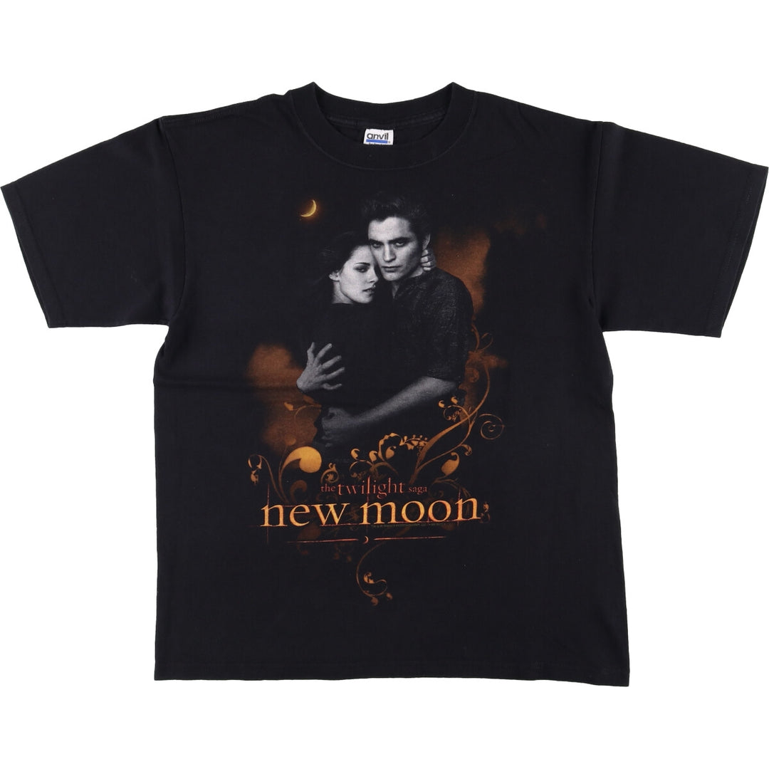 00'S Anvil The Twilight Saga New Moon Movie T-shirt Men's M size cotton black type Vintage Second Hand