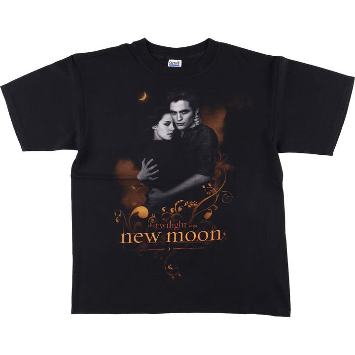 00'S Anvil The Twilight Saga New Moon Movie T-shirt Men's M size cotton black type Vintage Second Hand