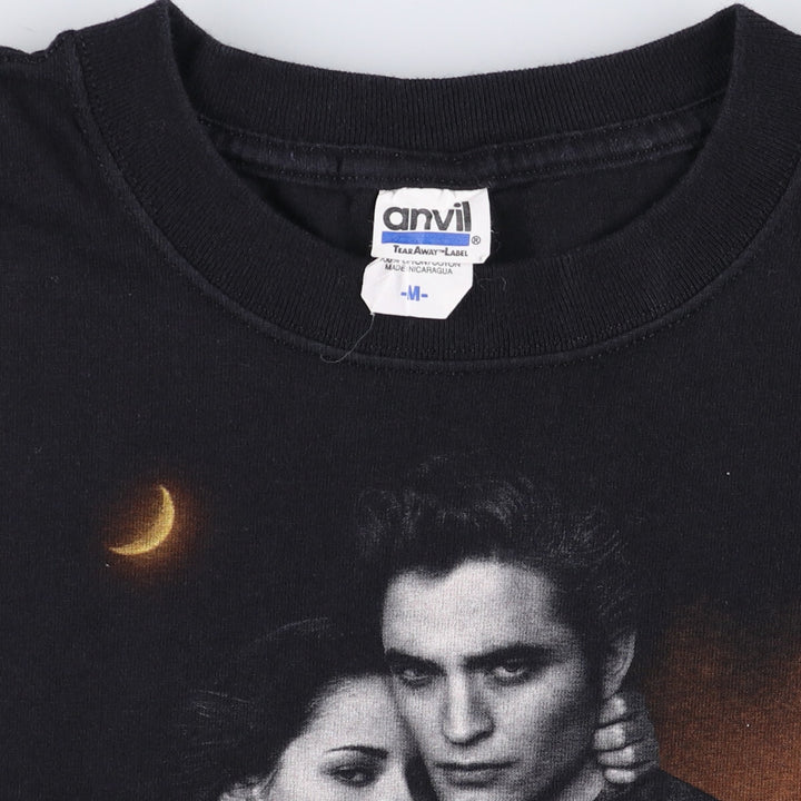 00'S Anvil The Twilight Saga New Moon Movie T-shirt Men's M size cotton black type Vintage Second Hand