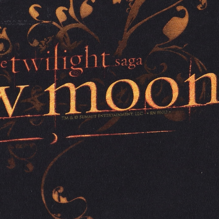 00'S Anvil The Twilight Saga New Moon Movie T-shirt Men's M size cotton black type Vintage Second Hand