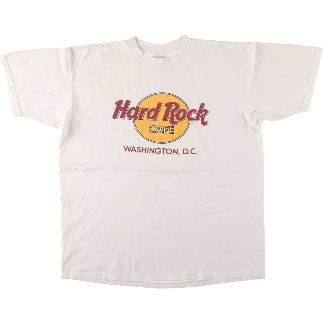 90'S HARD ROCK CAFE Hard Rock Cafe Advertising T-shirt Made in USA Men's L Vintage cotton white type Vintage Second Hand