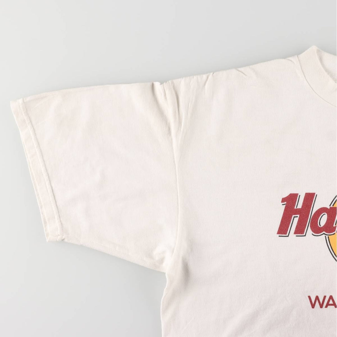 90'S HARD ROCK CAFE Hard Rock Cafe Advertising T-shirt Made in USA Men's L Vintage cotton white type Vintage Second Hand