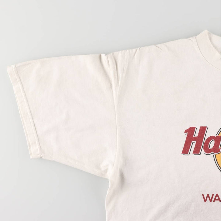 90'S HARD ROCK CAFE Hard Rock Cafe Advertising T-shirt Made in USA Men's L Vintage cotton white type Vintage Second Hand