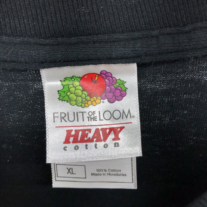 00'S Fruit of the Loom Budweiser Advertising T-shirt Men's XL cotton black type Vintage Second Hand