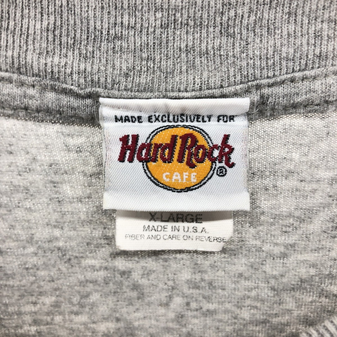HARD ROCK CAFE Hard Rock Cafe Advertising T-shirt Made in USA Men's XL cotton gray type Vintage Second Hand