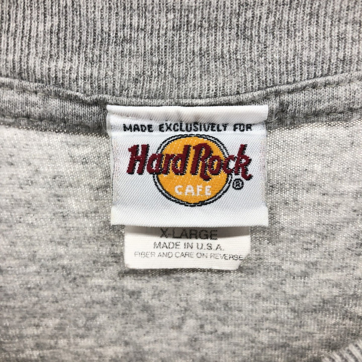 HARD ROCK CAFE Hard Rock Cafe Advertising T-shirt Made in USA Men's XL cotton gray type Vintage Second Hand