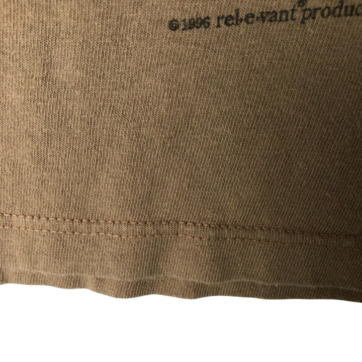 90'S - Relevant rel e vant Squirrel Pattern Animal T-Shirt, Made in USA, Men's Size L, Vintage cotton Khaki type Vintage Second Hand