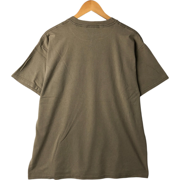 90s~00'S Jerzees Spider Pattern Animal T-shirt Men's L size cotton Khaki type beige Vintage Second Hand