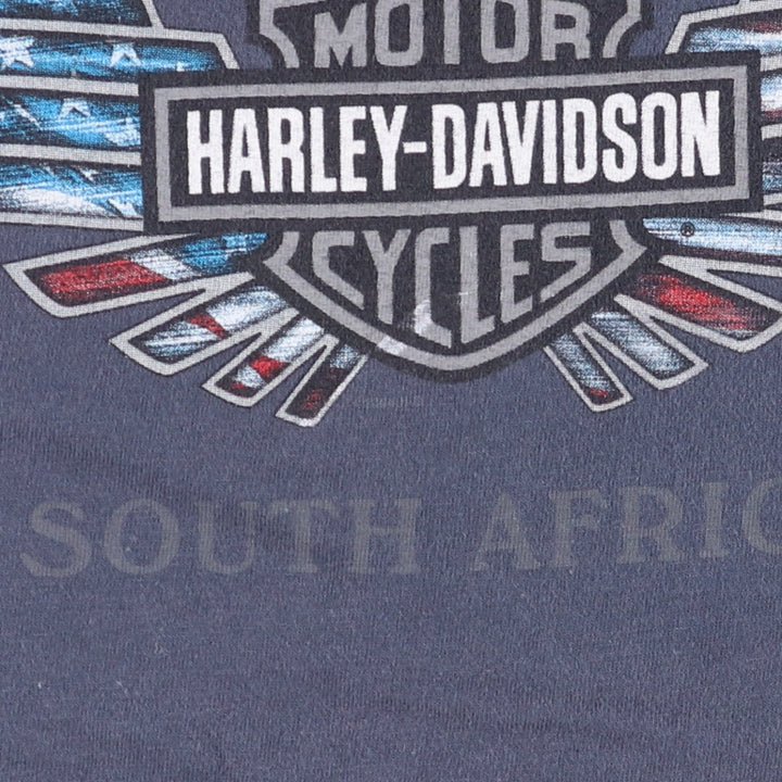 00'S Harley-Davidson Motorcycle Bike T-shirt Made in USA Men's L size cotton Charcoal Vintage Second Hand
