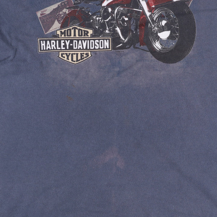 00'S Harley-Davidson Motorcycle Bike T-shirt Made in USA Men's L size cotton Charcoal Vintage Second Hand