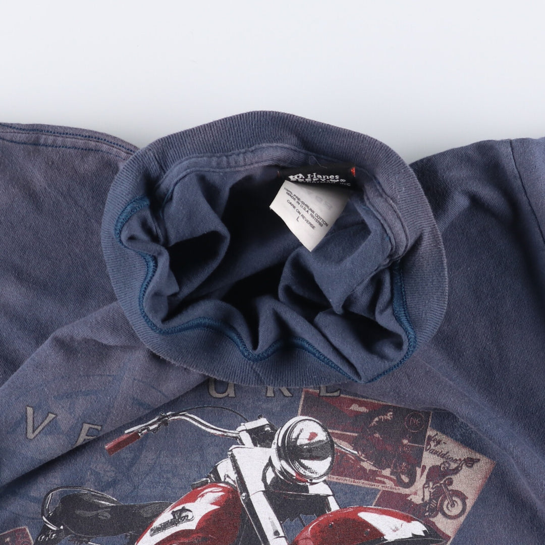 00'S Harley-Davidson Motorcycle Bike T-shirt Made in USA Men's L size cotton Charcoal Vintage Second Hand