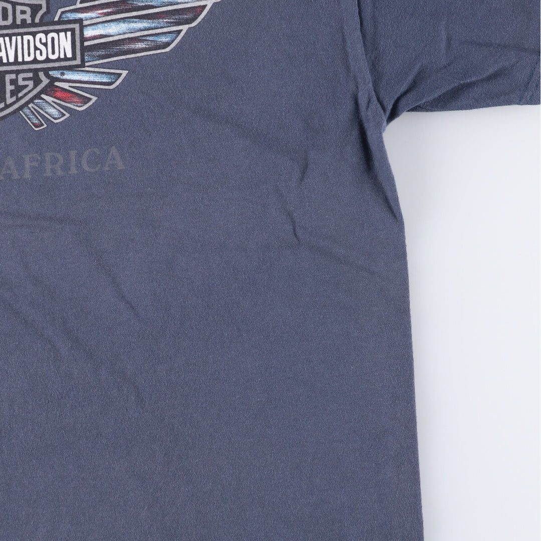 00'S Harley-Davidson Motorcycle Bike T-shirt Made in USA Men's L size cotton Charcoal Vintage Second Hand