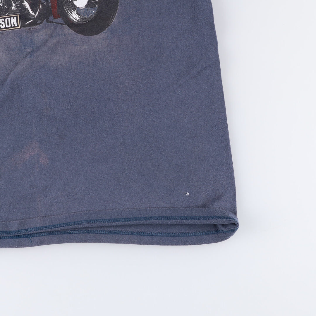 00'S Harley-Davidson Motorcycle Bike T-shirt Made in USA Men's L size cotton Charcoal Vintage Second Hand