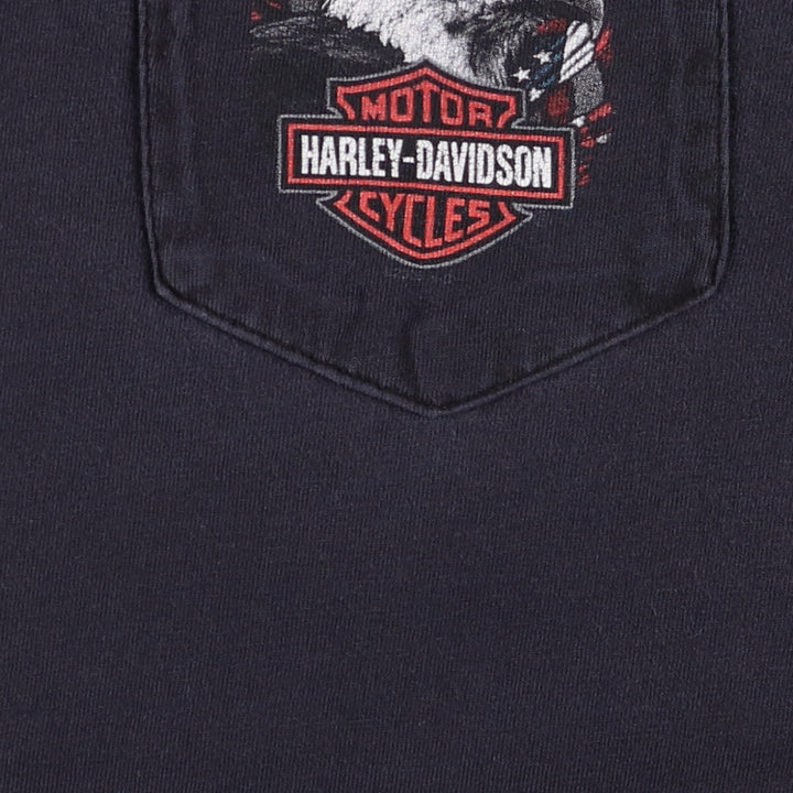 00'S Harley-Davidson Motorcycle Bike T-shirt Made in USA Men's L size cotton black type Vintage Second Hand