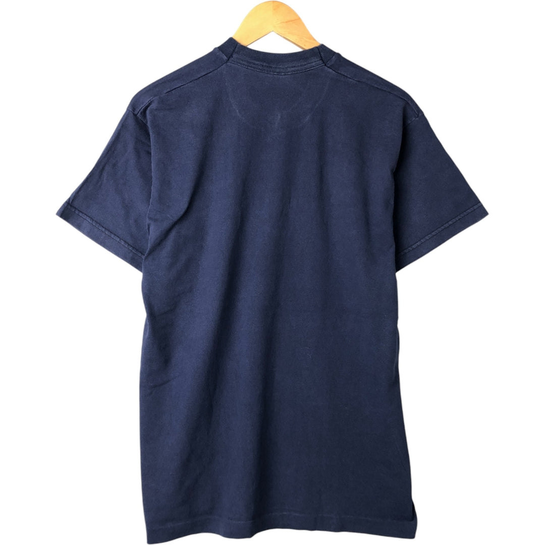 90'S Fruit of the Loom plain T-shirt, made in the USA, men's size L, vintage cotton navy blue type Vintage Second Hand