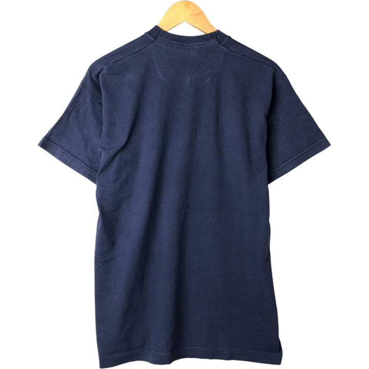 90'S Fruit of the Loom plain T-shirt, made in the USA, men's size L, vintage cotton navy blue type Vintage Second Hand