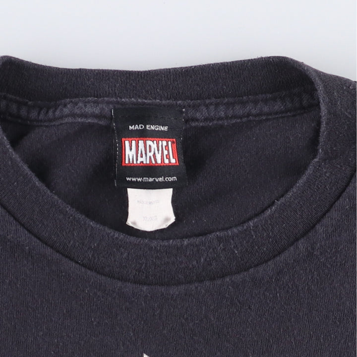 00'S Marvel AVENGERS Avengers character print T-shirt, men's XL size cotton black type Vintage Second Hand