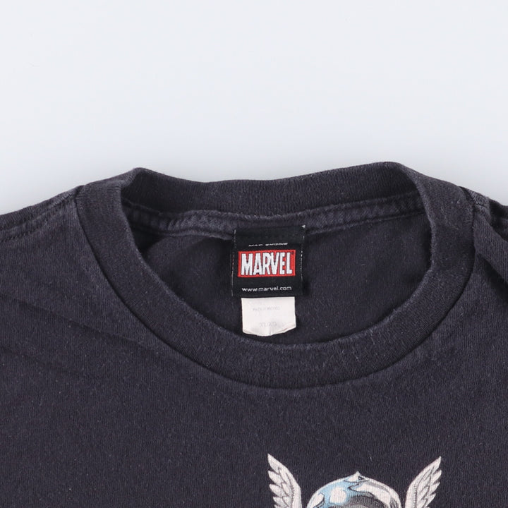 00'S Marvel AVENGERS Avengers character print T-shirt, men's XL size cotton black type Vintage Second Hand