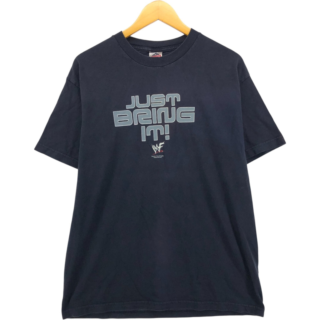 2000'S Alstyle Dwayne Johnson Sports Print T-Shirt, Men's Size L cotton black type Vintage Second Hand