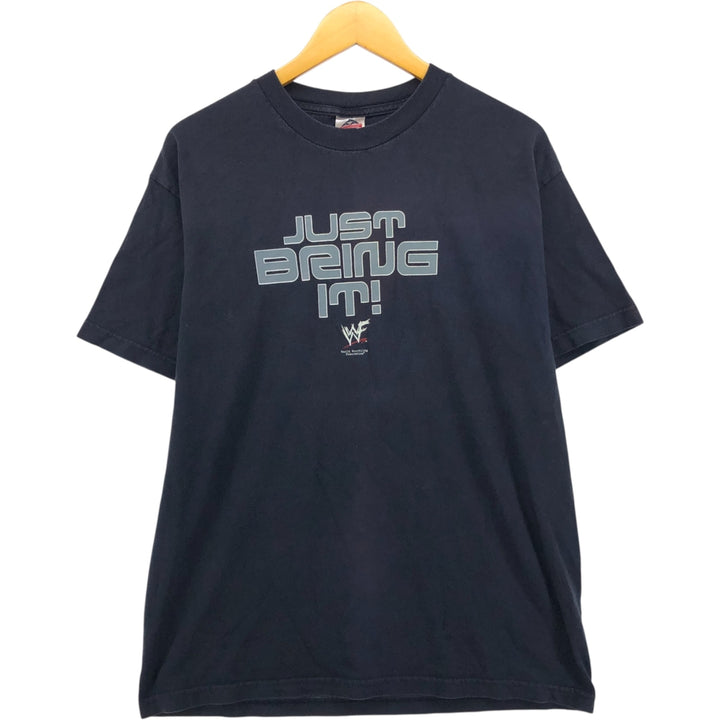 2000'S Alstyle Dwayne Johnson Sports Print T-Shirt, Men's Size L cotton black type Vintage Second Hand