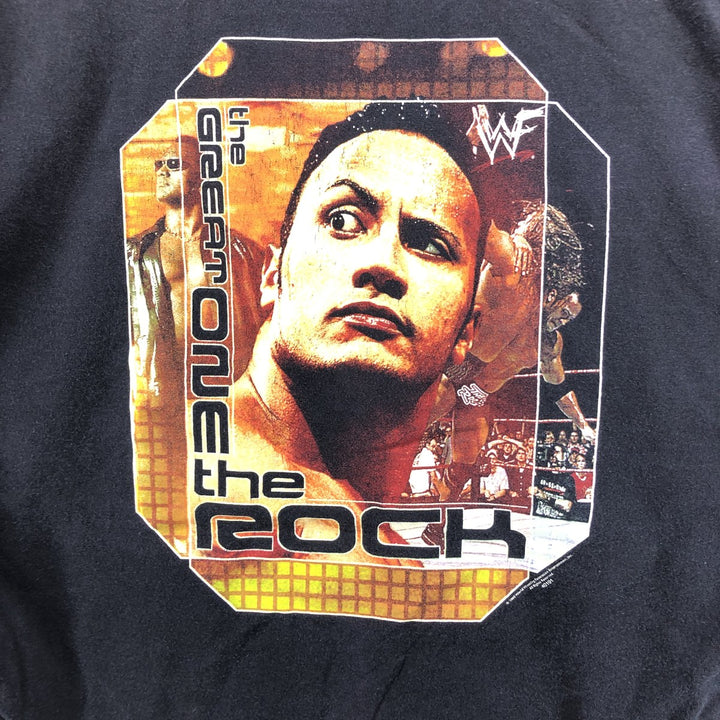 2000'S Alstyle Dwayne Johnson Sports Print T-Shirt, Men's Size L cotton black type Vintage Second Hand