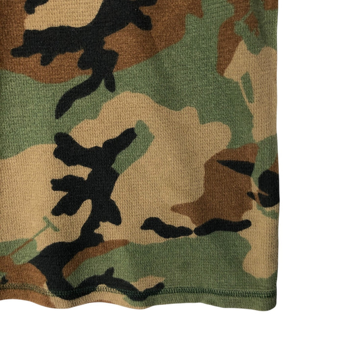 Ralph Lauren POLO RALPH LAUREN SLEEPWEAR Camouflage Pattern Thermal Long T-Shirt, Honeycomb, Men's Size M cotton green type Vintage Second Hand