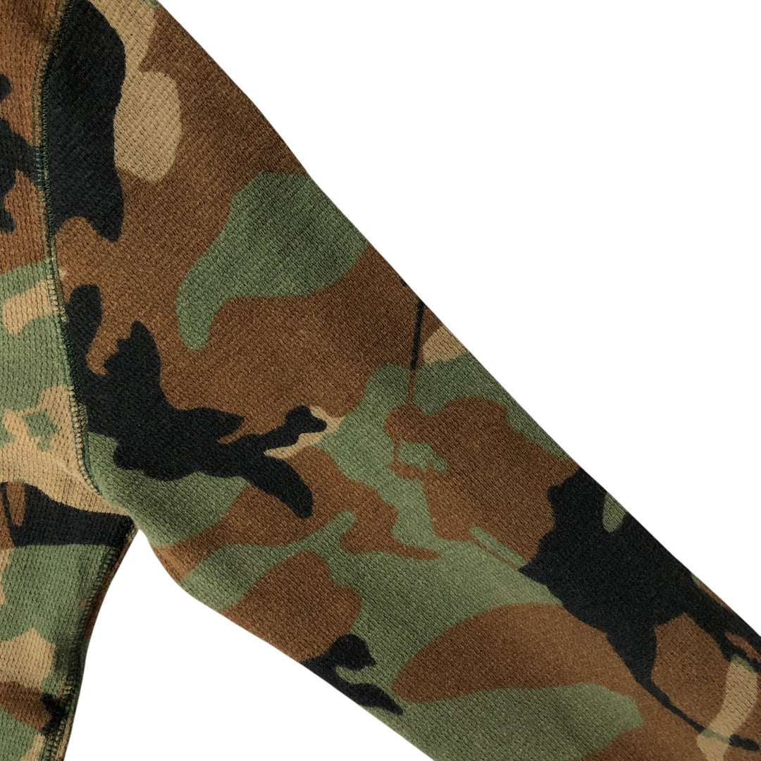 Ralph Lauren POLO RALPH LAUREN SLEEPWEAR Camouflage Pattern Thermal Long T-Shirt, Honeycomb, Men's Size M cotton green type Vintage Second Hand