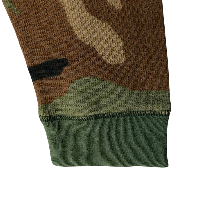 Ralph Lauren POLO RALPH LAUREN SLEEPWEAR Camouflage Pattern Thermal Long T-Shirt, Honeycomb, Men's Size M cotton green type Vintage Second Hand