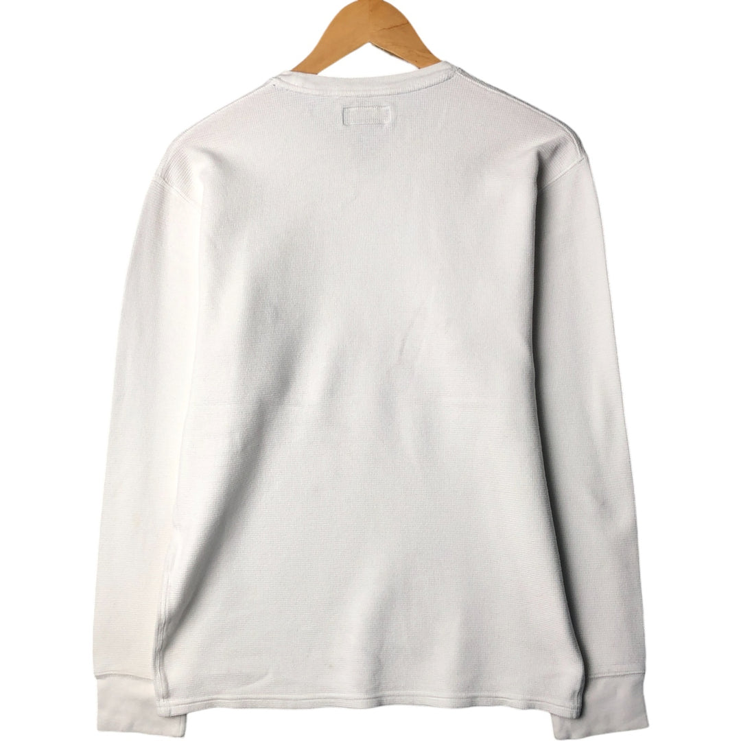 Ralph Lauren POLO RALPH LAUREN Thermal Ron T Waffle Men's L size cotton white type Vintage Second Hand