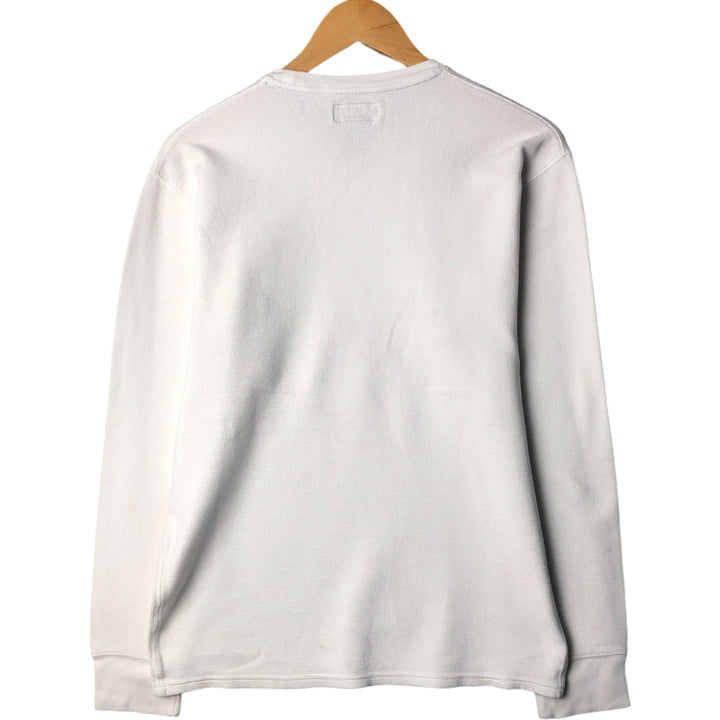 Ralph Lauren POLO RALPH LAUREN Thermal Ron T Waffle Men's L size cotton white type Vintage Second Hand