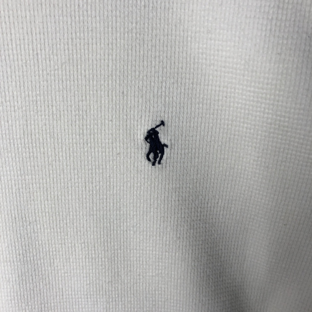 Ralph Lauren POLO RALPH LAUREN Thermal Ron T Waffle Men's L size cotton white type Vintage Second Hand