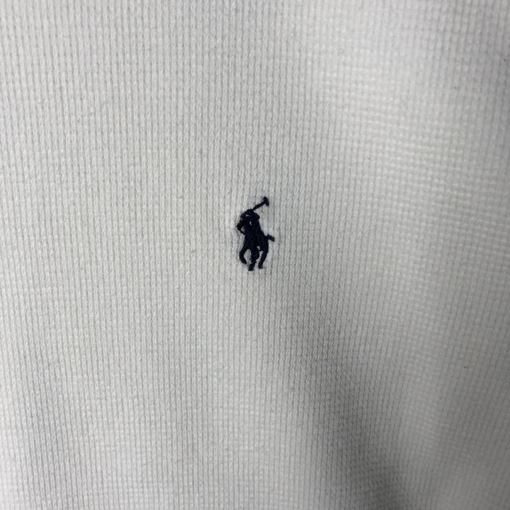 Ralph Lauren POLO RALPH LAUREN Thermal Ron T Waffle Men's L size cotton white type Vintage Second Hand