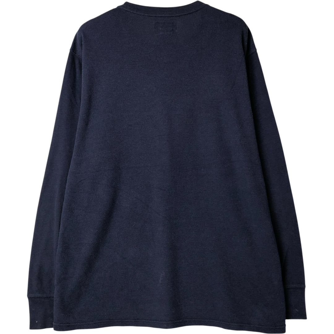 Ralph Lauren POLO RALPH LAUREN Thermal Long T-Shirt Men's XL cotton navy blue type Vintage Second Hand