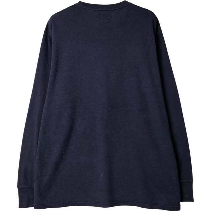 Ralph Lauren POLO RALPH LAUREN Thermal Long T-Shirt Men's XL cotton navy blue type Vintage Second Hand