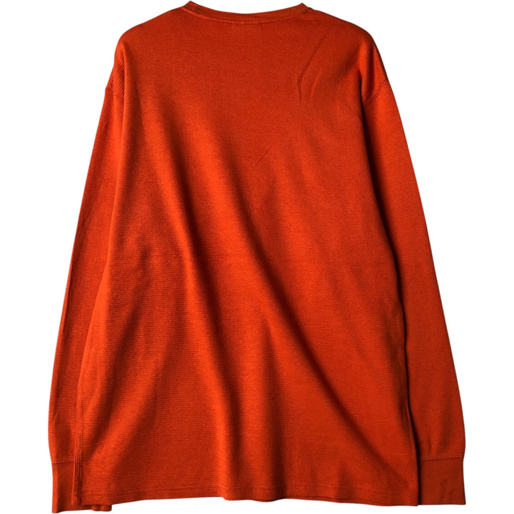 Ralph Lauren POLO RALPH LAUREN SLEEPWEAR Thermal Long T-shirt Honeycomb Men's XL cotton orange type Vintage Second Hand
