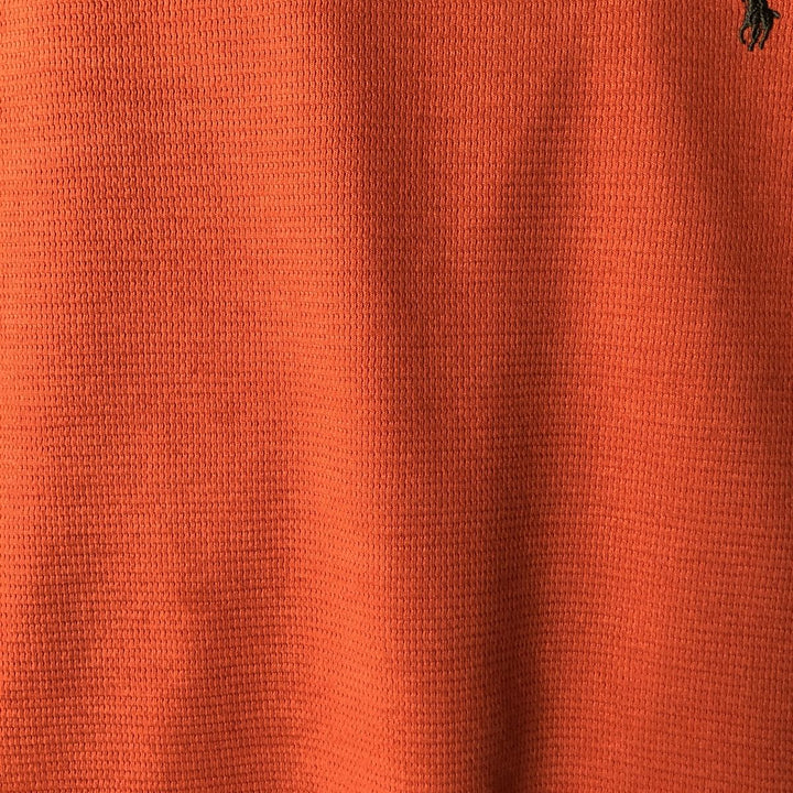 Ralph Lauren POLO RALPH LAUREN SLEEPWEAR Thermal Long T-shirt Honeycomb Men's XL cotton orange type Vintage Second Hand