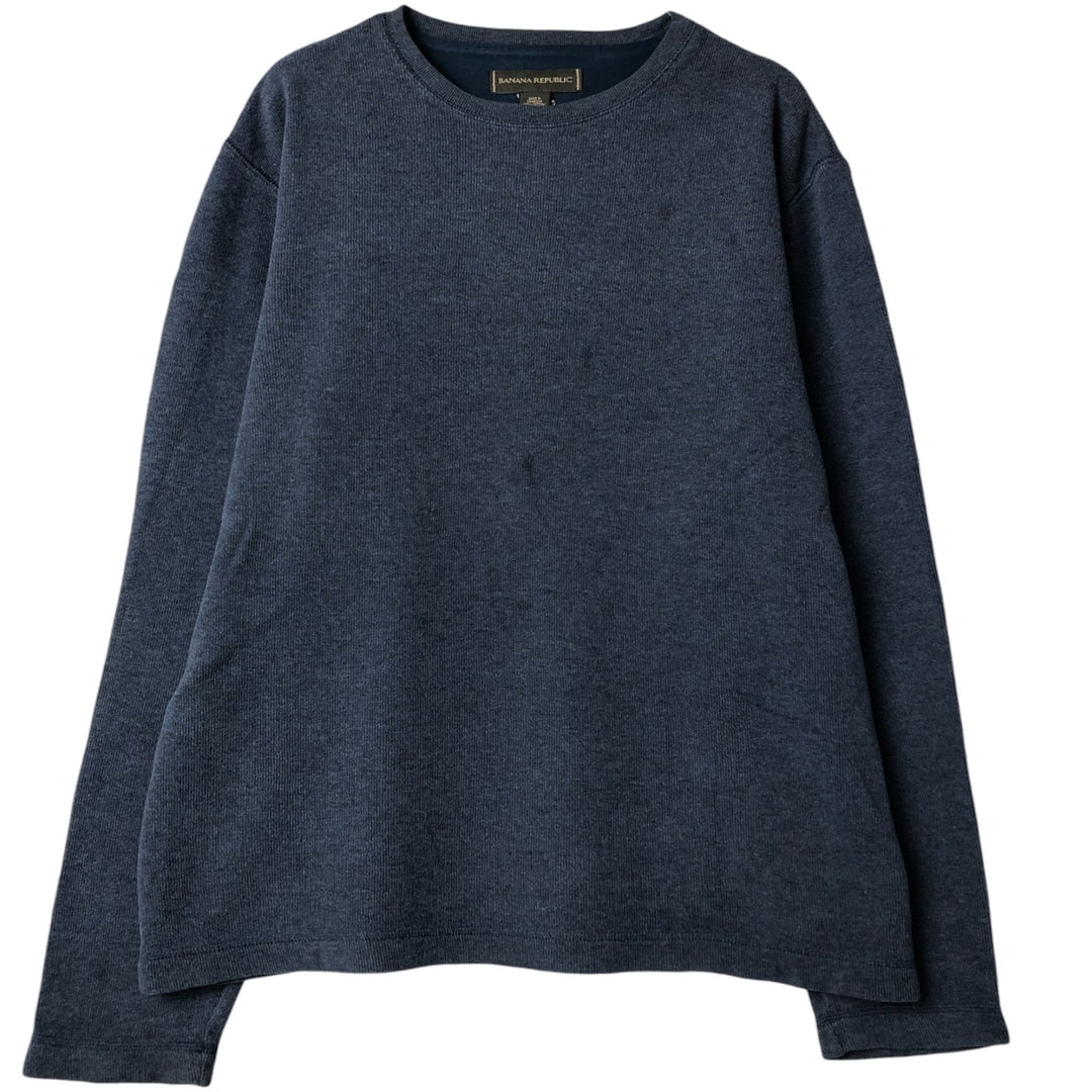 Banana Republic Thermal Long T-Shirt, Men's Size L cotton navy blue type Vintage Second Hand