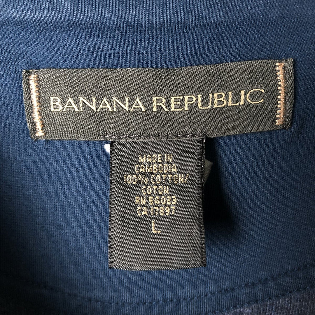 Banana Republic Thermal Long T-Shirt, Men's Size L cotton navy blue type Vintage Second Hand