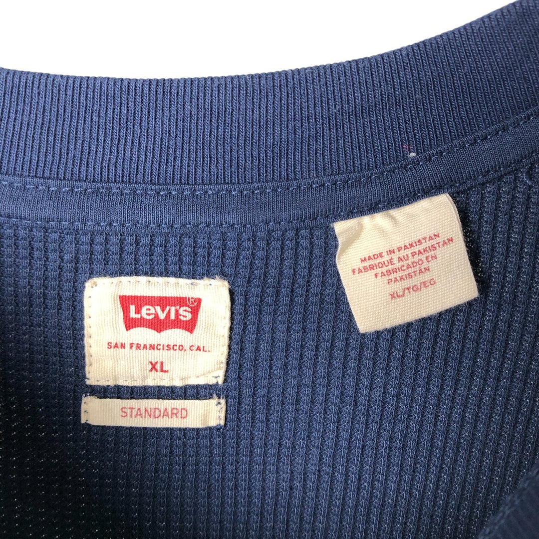 Levi's Standard Thermal Long T-Shirt, Men's Size XL cotton navy blue type Vintage Second Hand