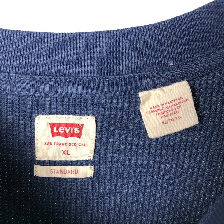 Levi's Standard Thermal Long T-Shirt, Men's Size XL cotton navy blue type Vintage Second Hand