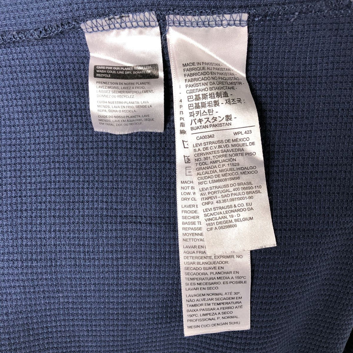 Levi's Standard Thermal Long T-Shirt, Men's Size XL cotton navy blue type Vintage Second Hand
