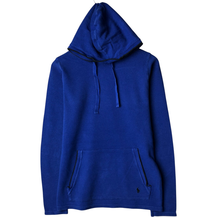 Ralph Lauren POLO RALPH LAUREN SLEEPWEAR Hooded Thermal Long T-Shirt, Waffle, Men's Size Small cotton blue type Vintage Second Hand