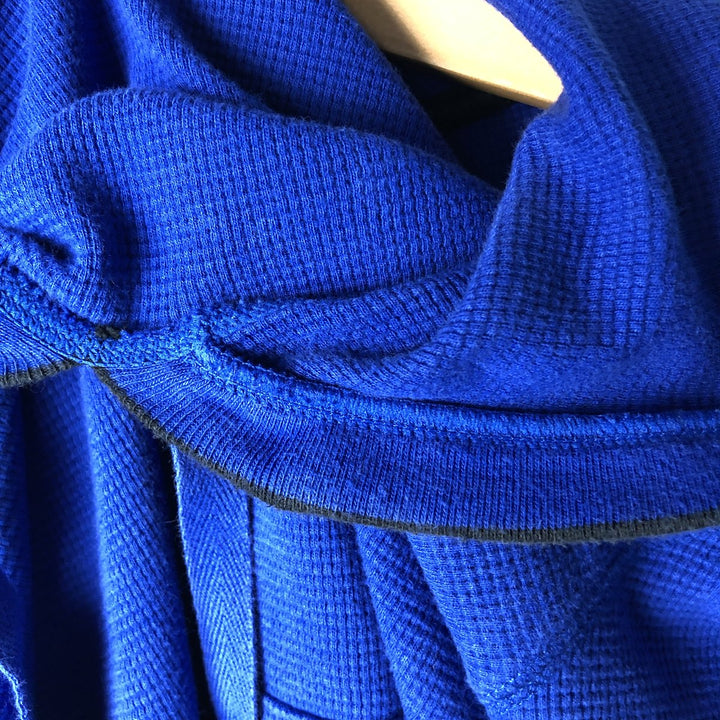Ralph Lauren POLO RALPH LAUREN SLEEPWEAR Hooded Thermal Long T-Shirt, Waffle, Men's Size Small cotton blue type Vintage Second Hand