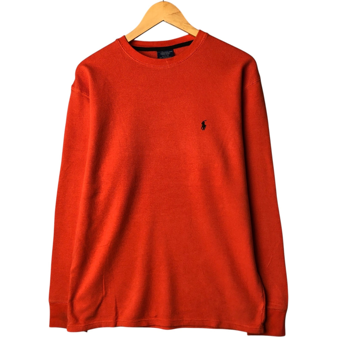 Ralph Lauren POLO RALPH LAUREN SLEEPWEAR Thermal Long T-shirt Waffle Men's XL cotton orange type Vintage Second Hand