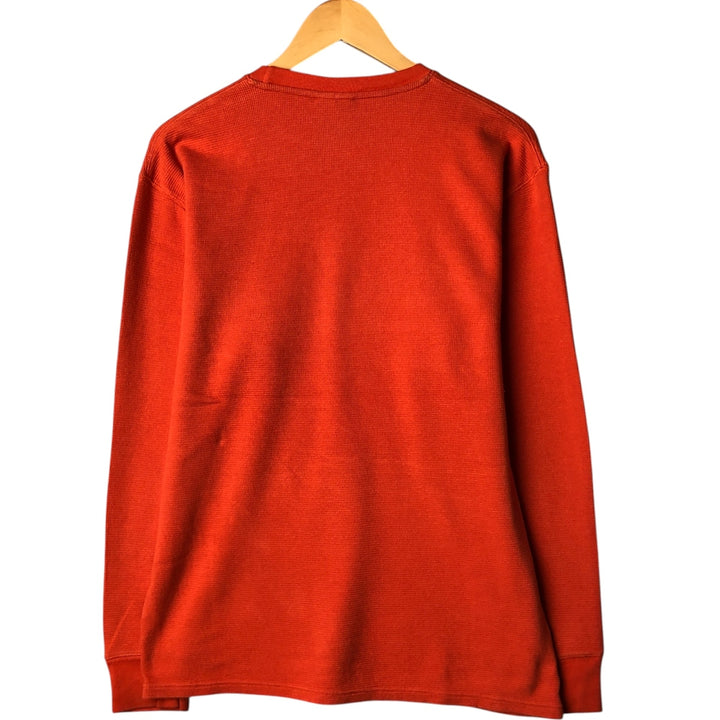 Ralph Lauren POLO RALPH LAUREN SLEEPWEAR Thermal Long T-shirt Waffle Men's XL cotton orange type Vintage Second Hand
