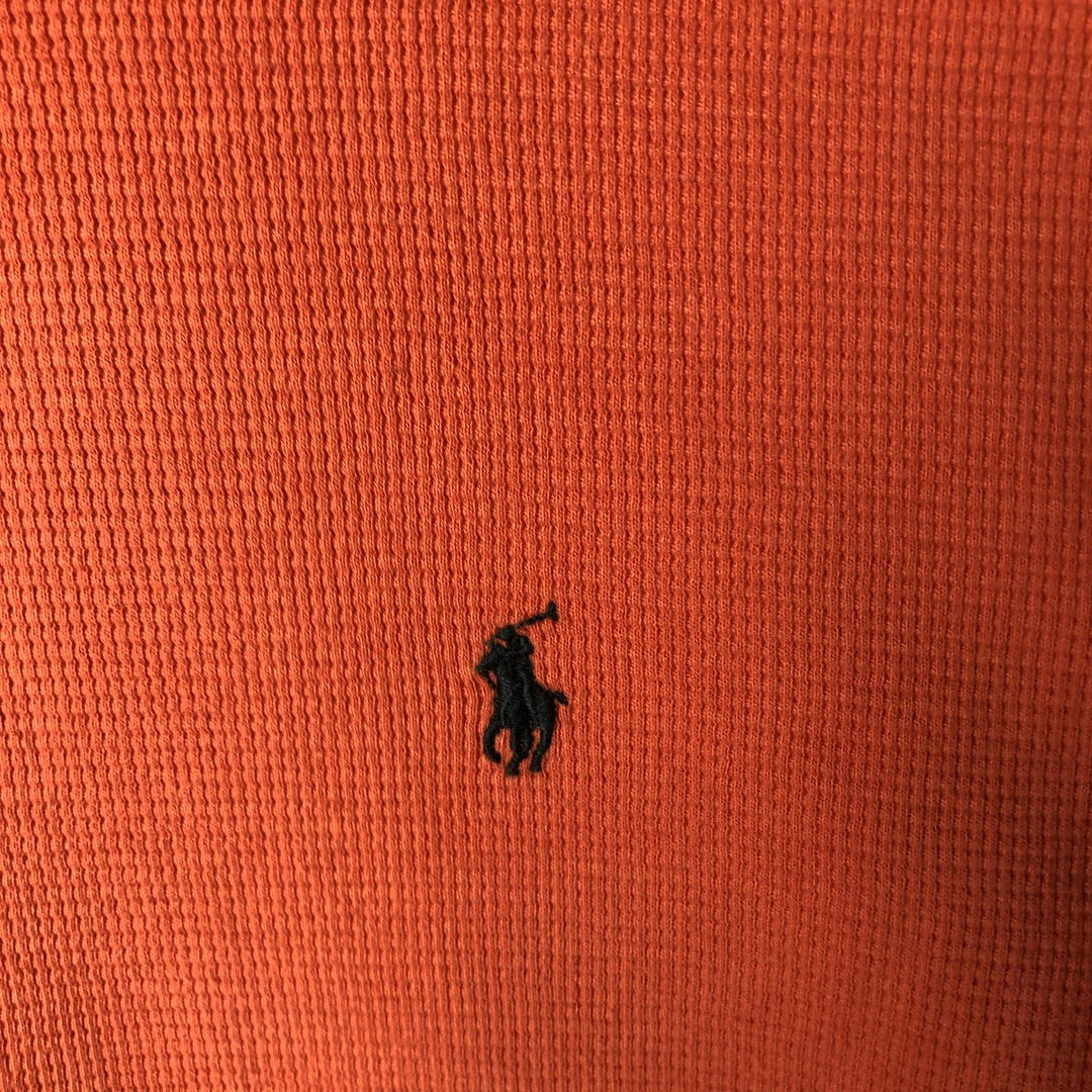 Ralph Lauren POLO RALPH LAUREN SLEEPWEAR Thermal Long T-shirt Waffle Men's XL cotton orange type Vintage Second Hand