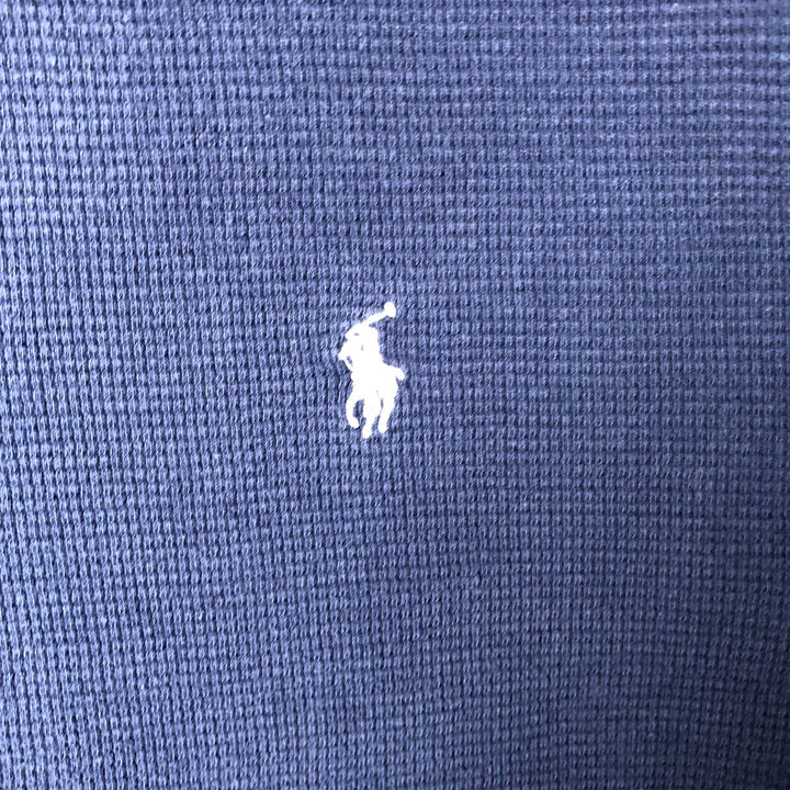Ralph Lauren POLO RALPH LAUREN Thermal Long T-Shirt, Size L (Men's Size L) cotton navy blue type Vintage Second Hand